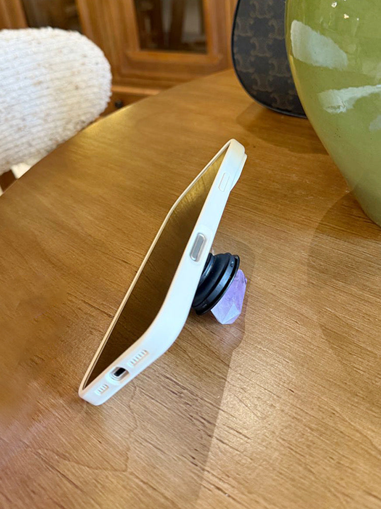 Magnetic Phone Holder with Amethyst Crystal - Emotional Balance and Focus