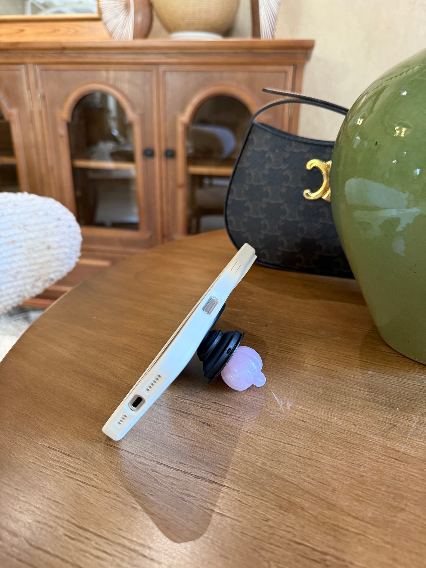 Pumpkin Princess Magical Phone Stand - Rose Quartz Healing Stand