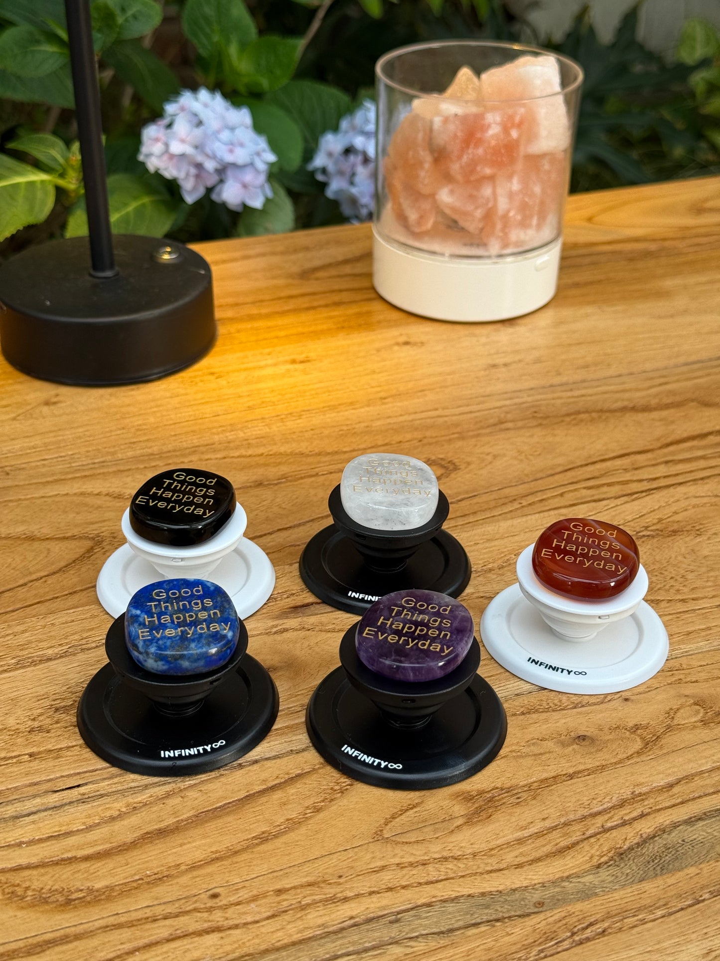 Durable Magnetic Phone Stand with Multi-Crystal Healing Energy