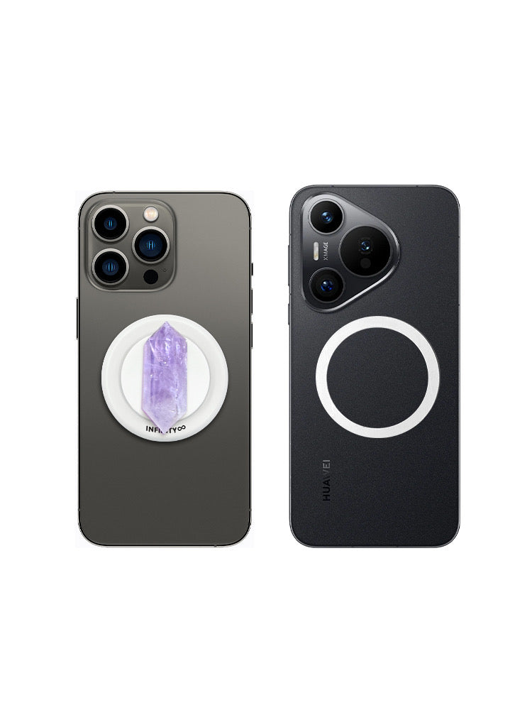 Amethyst Birthstone Magnetic Phone Holder - Perfect Gift for Crystal Lovers