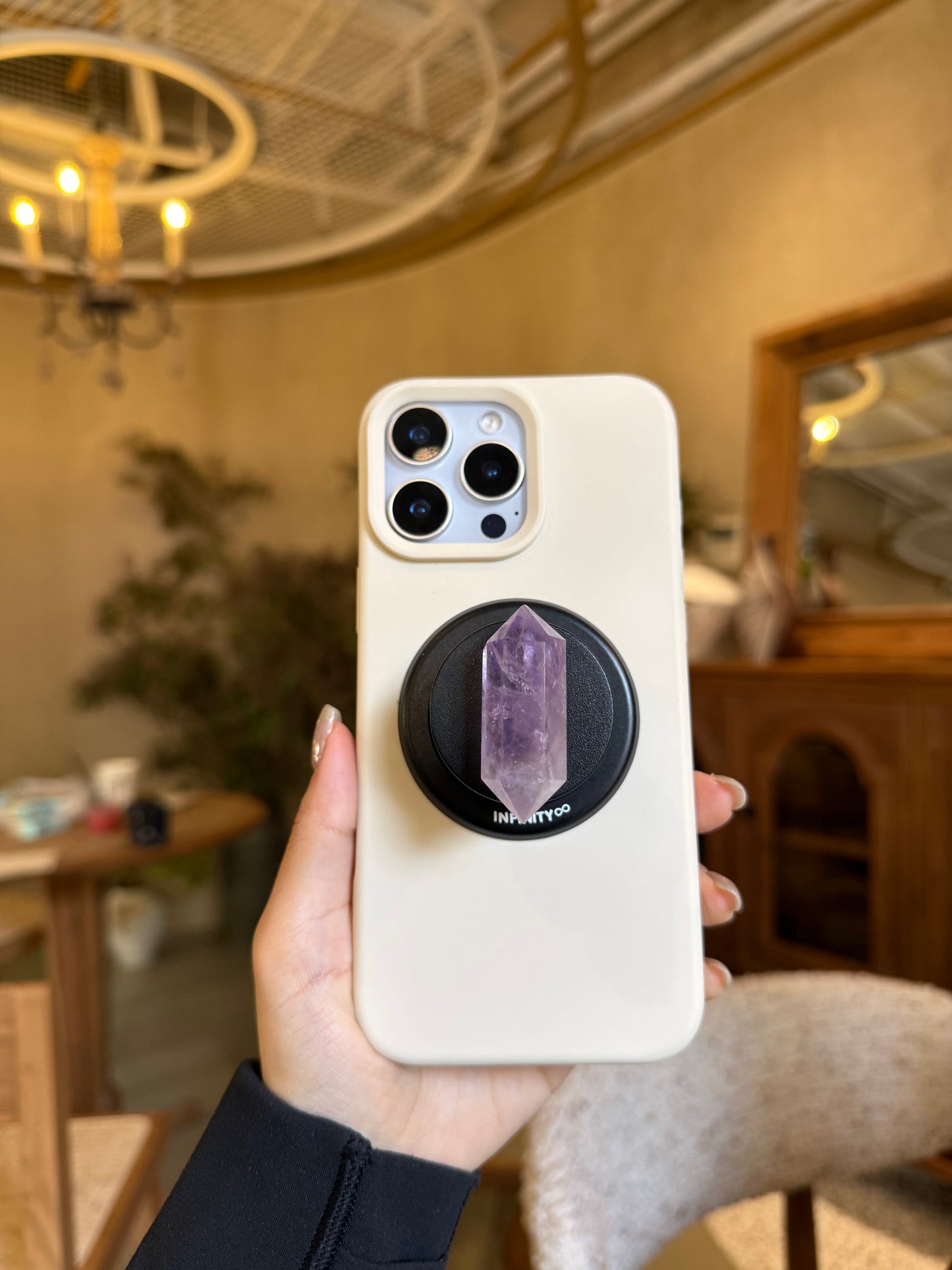 Amethyst Crystal Magnetic Phone Holder