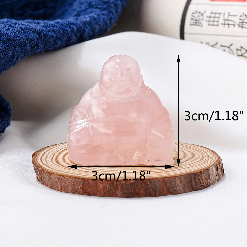 Handcrafted gemstone Buddha figurine