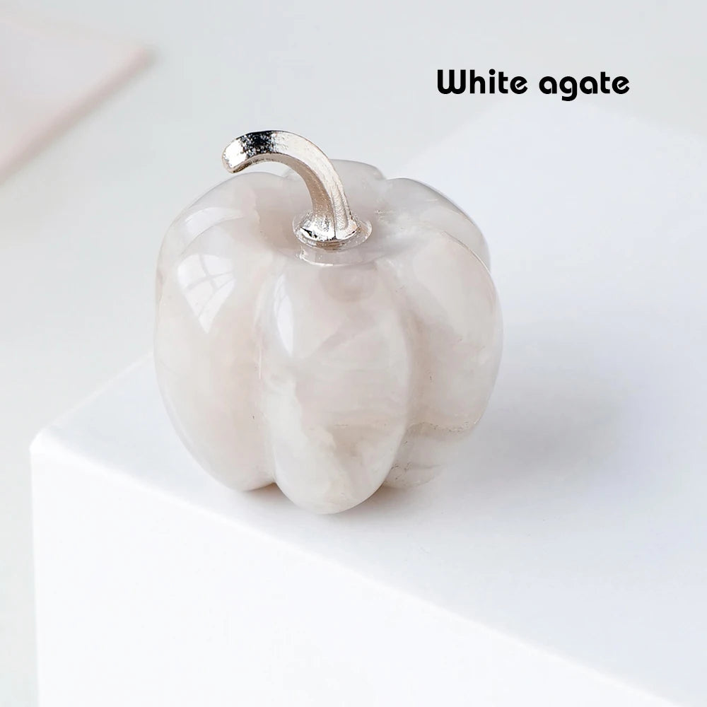 Natural crystal pumpkin carving decor