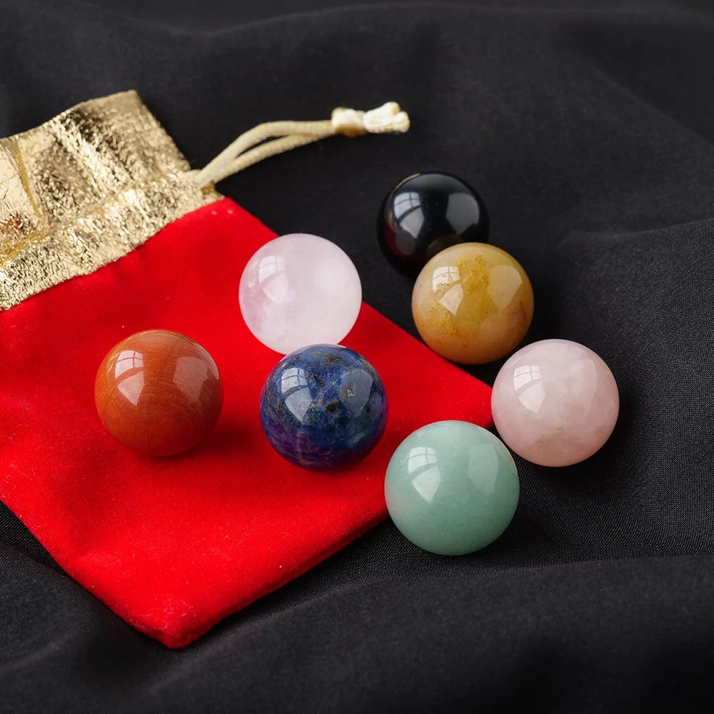 Natural Stones Chakra Spheres for Mindfulness