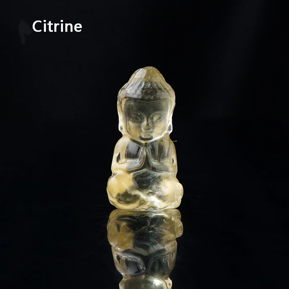 Baby Buddha Sculpture with Citrine