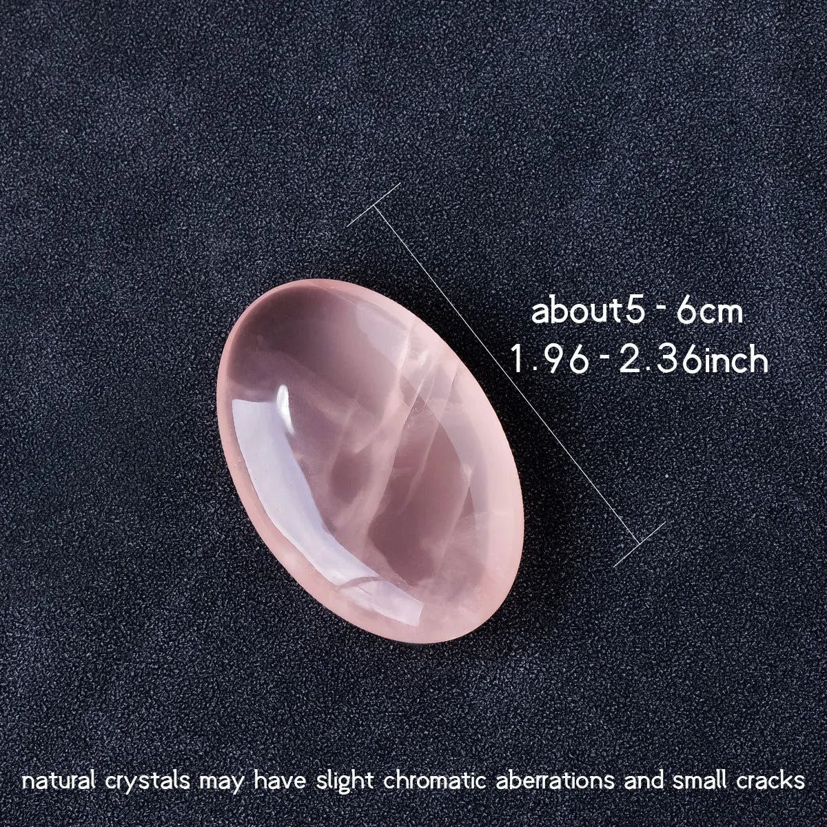 Soft pink quartz palm stone for self-love