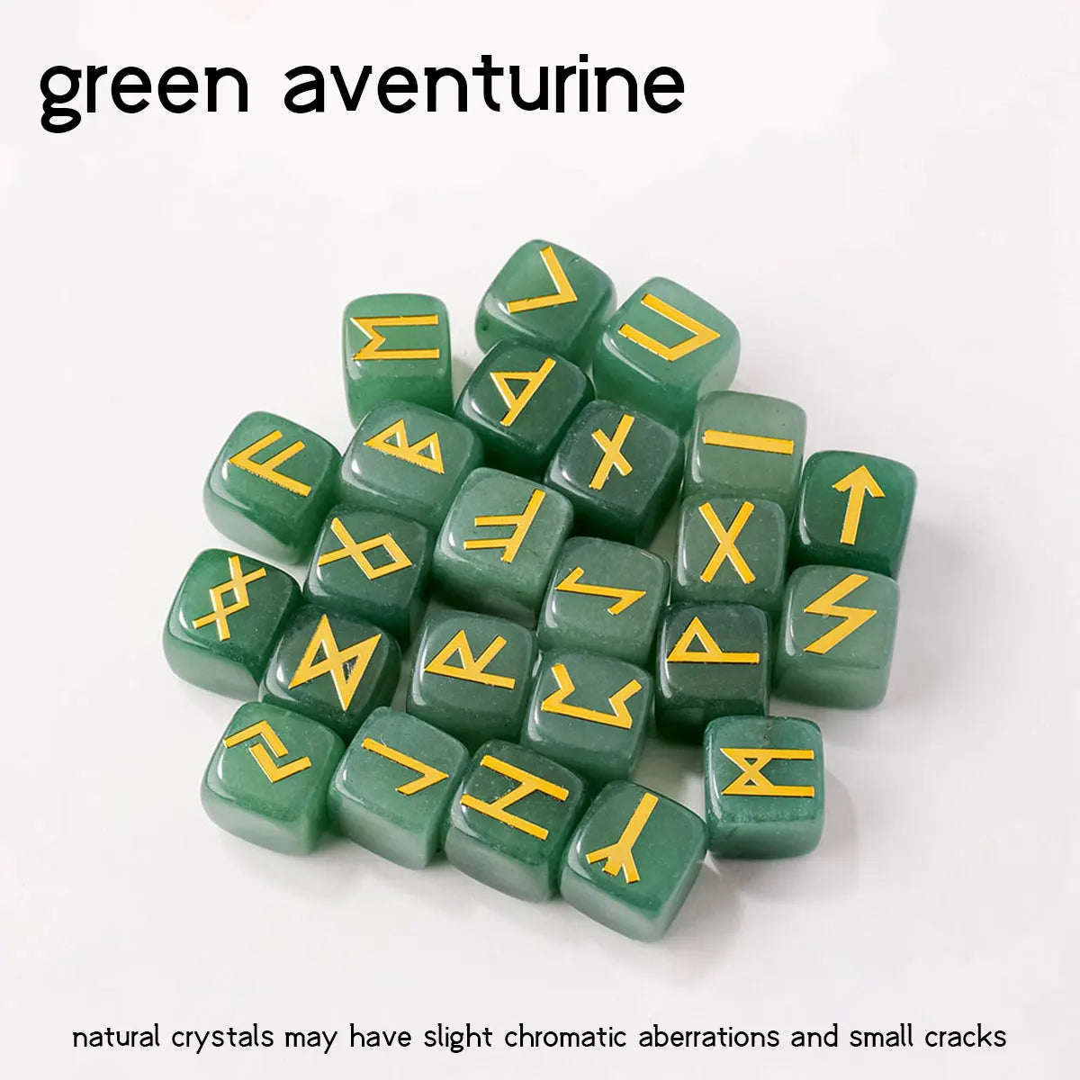 Assorted gemstone rune set including amethyst, obsidian, and rose quartz