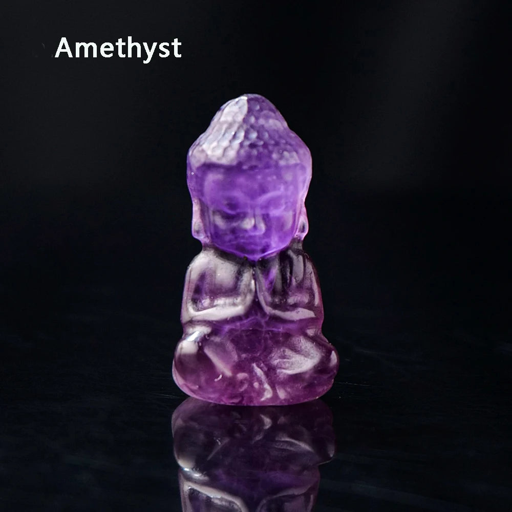 Baby Buddha Sculpture with amethyst