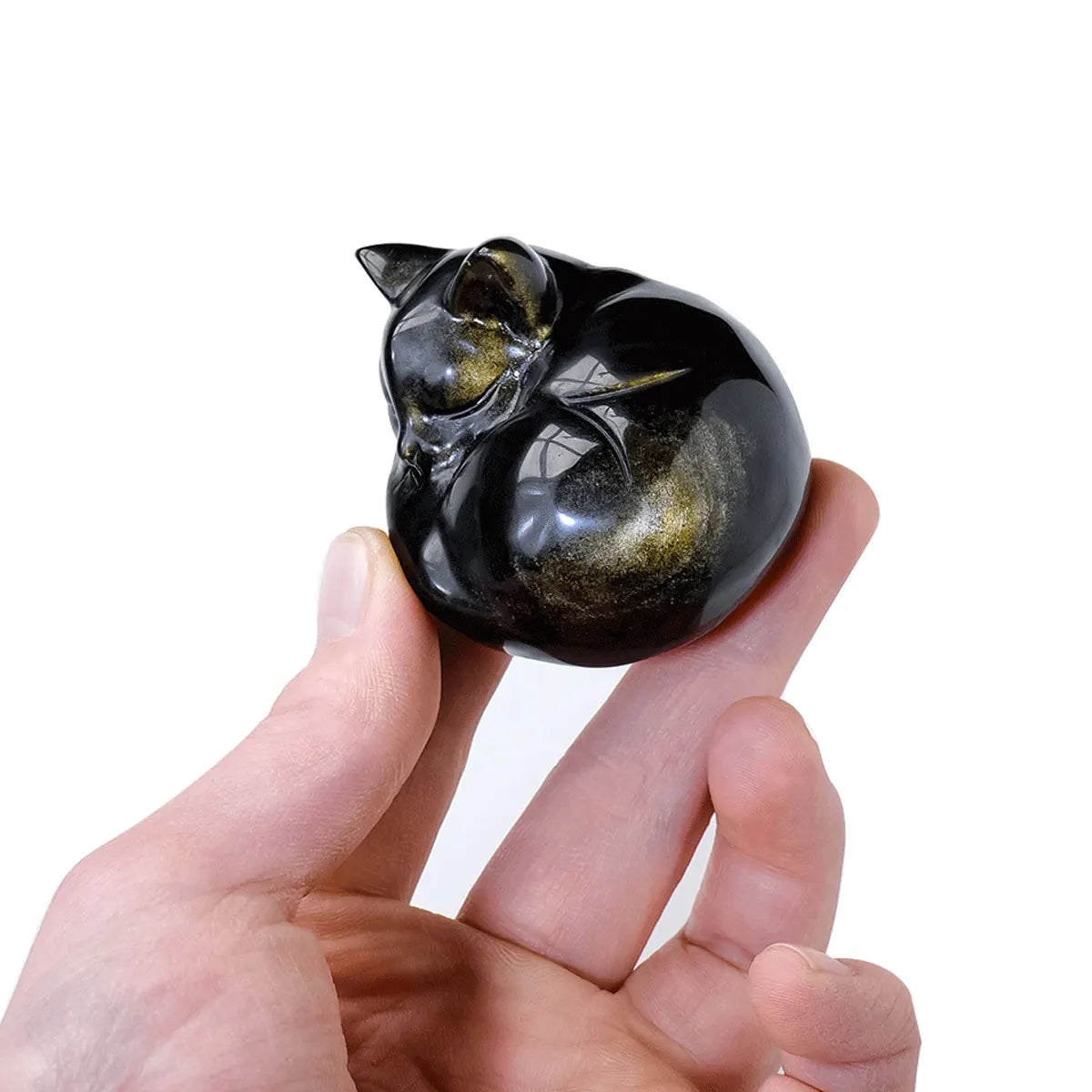 Crystal cat statue for home décor