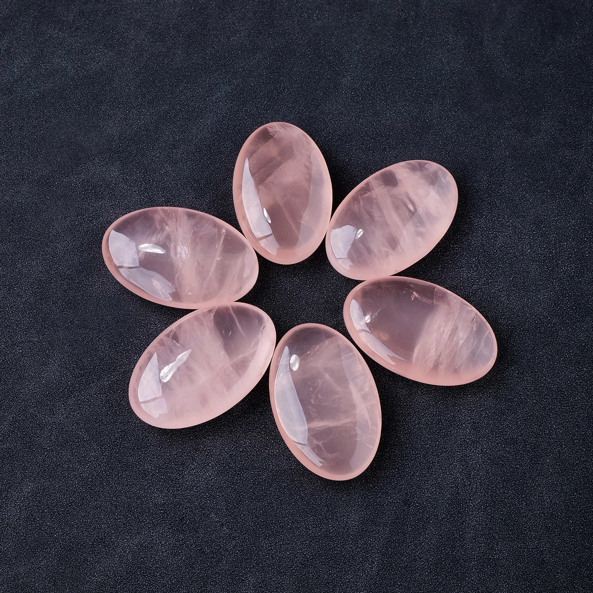 Natural rose quartz stone for meditation