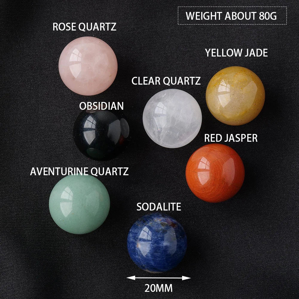 Chakra Meditation Sphere Stones Kit