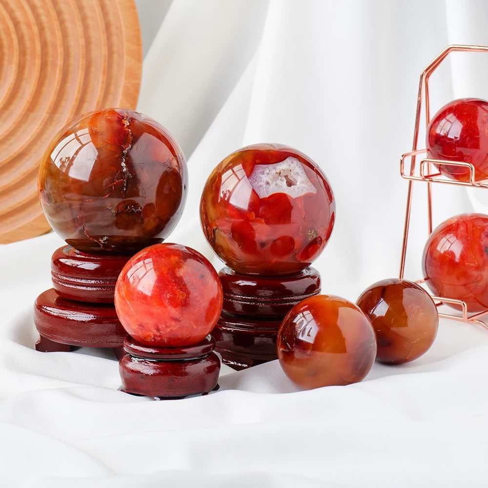 Red Agate Sphere for Aries Zodiac –color