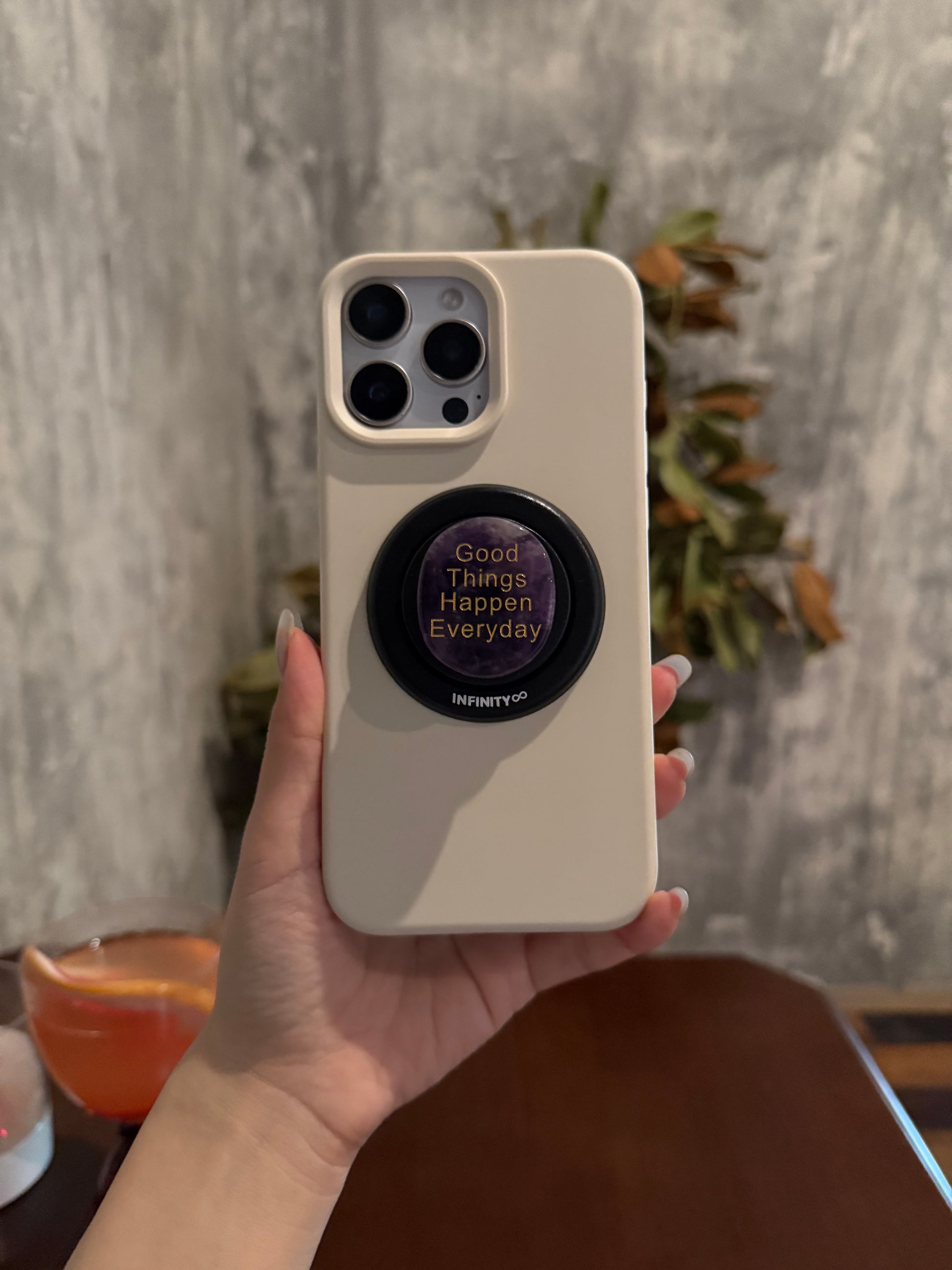 Amethyst Crystal Magnetic Phone Grip for Spiritual Growth