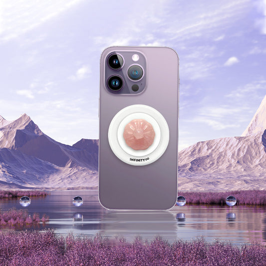 Fairy Tale Pumpkin: Magical Rose Quartz Crystal Phone Stand