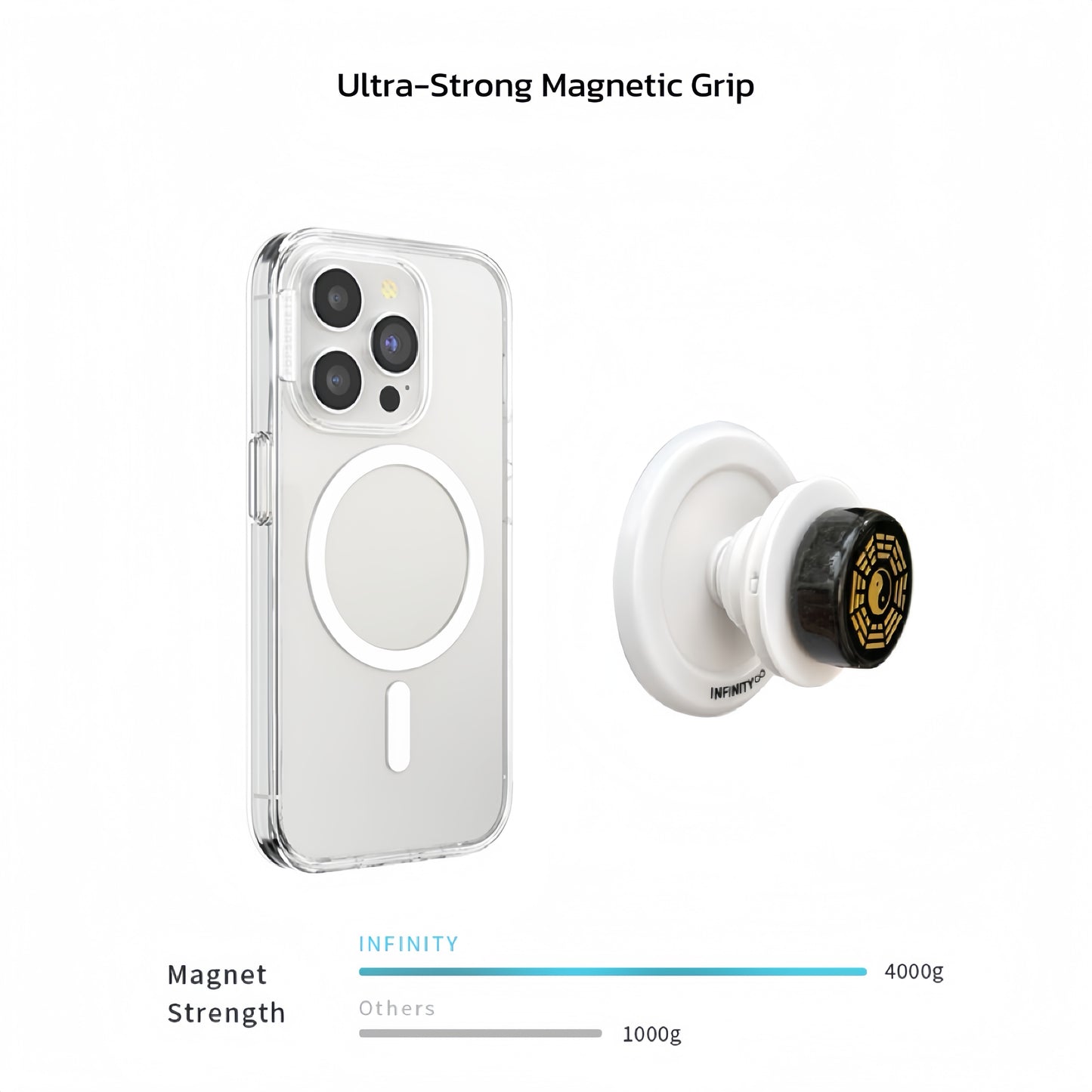 『Bagua』Obsidian Magnetic Phone Grip