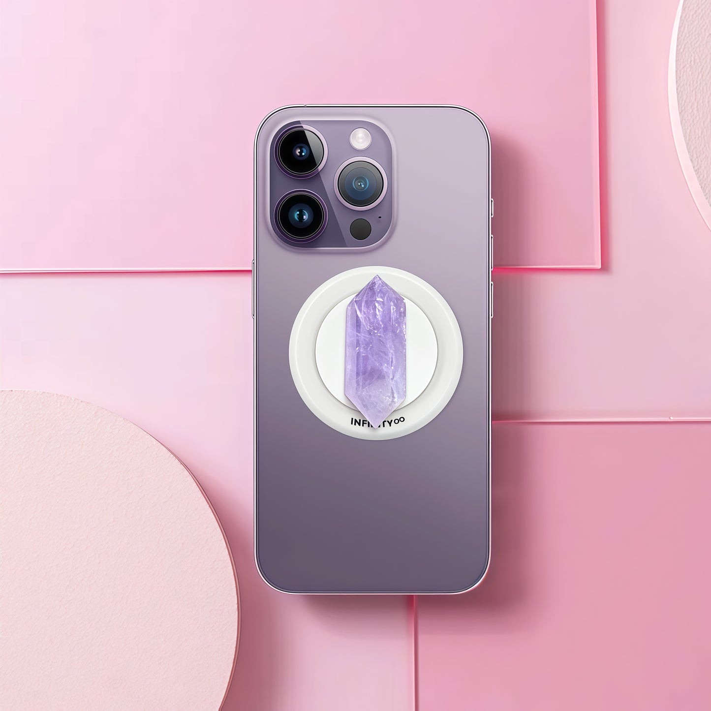 『Twin Force』 Amethyst Magnetic Phone Grip