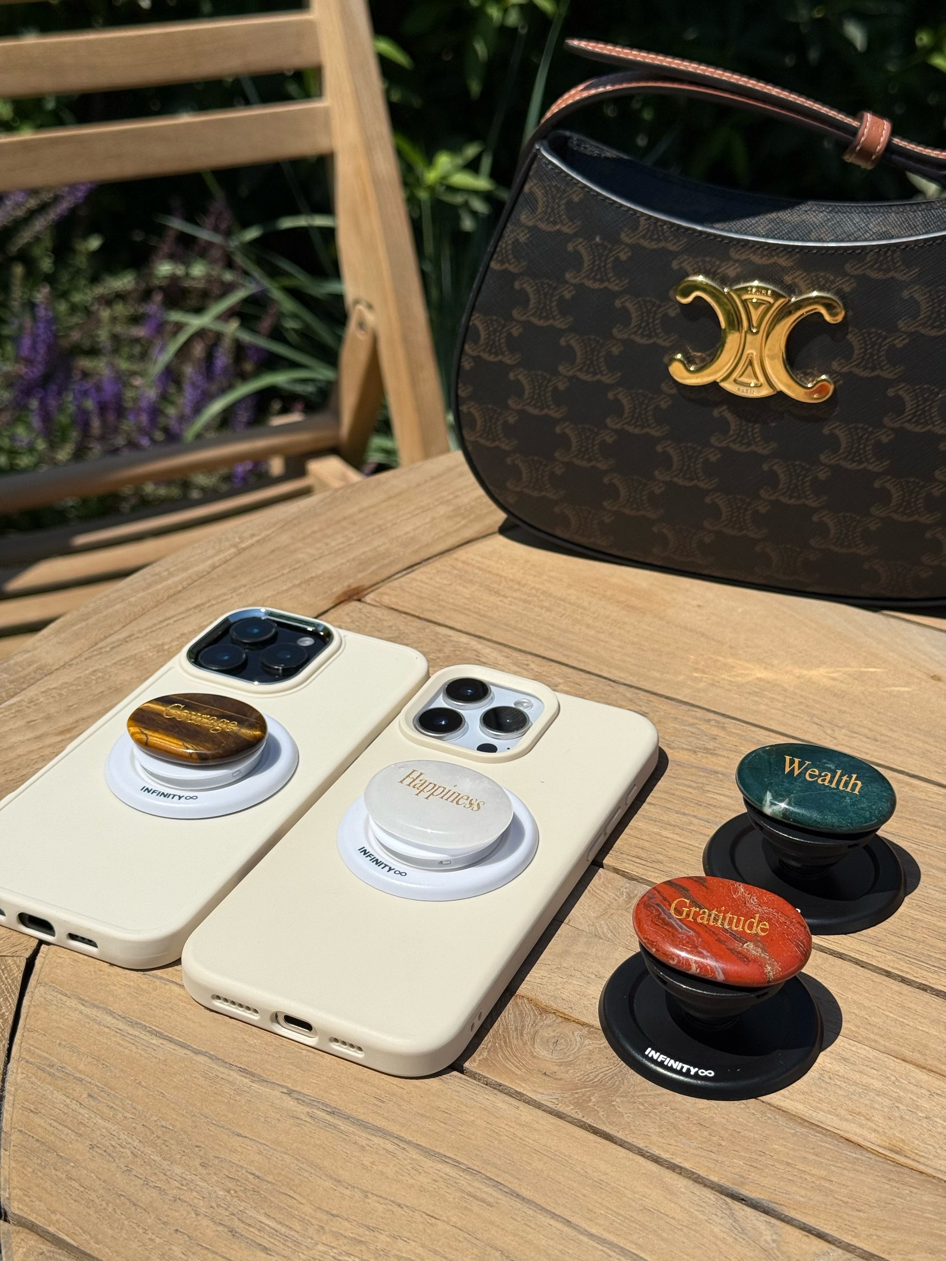 Phone Grip Stand for Daily Affirmations outdoor view
