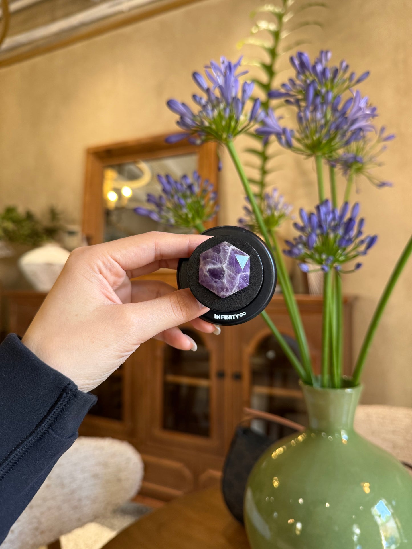 『Hexagram』Amethyst Magnetic Phone Grip