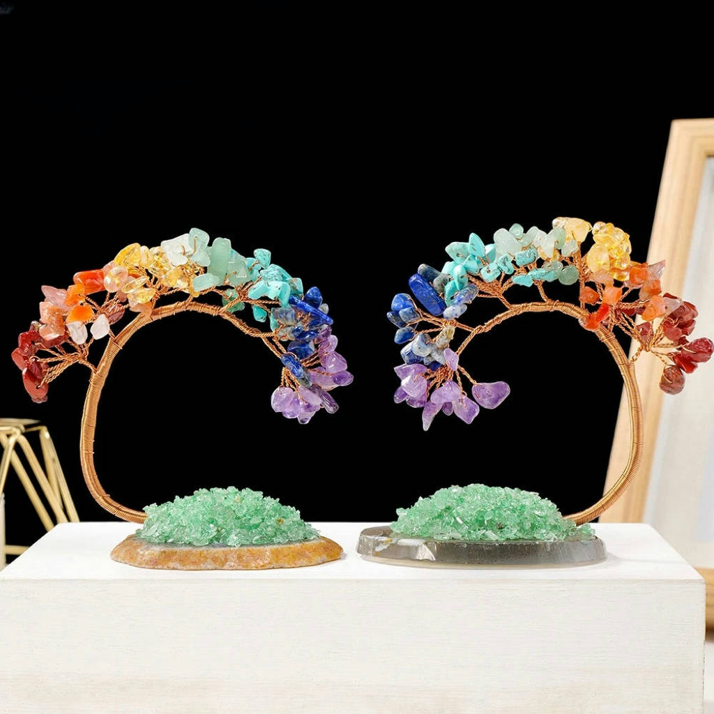 7 Chakra Crystal Chip Tree for Healing and Energy Balancing