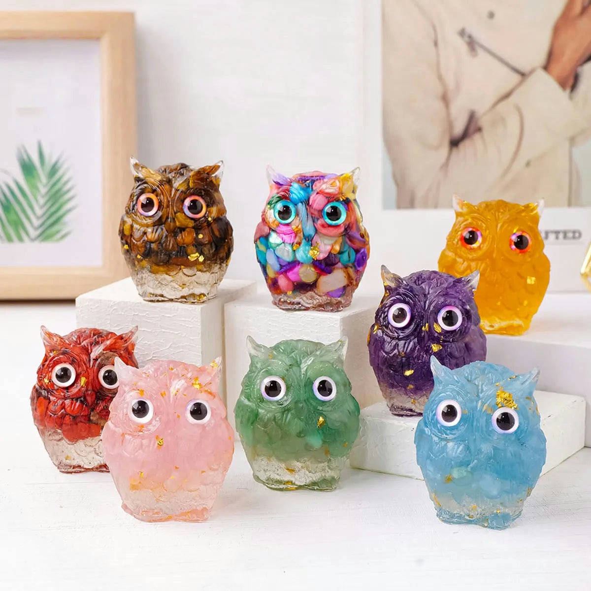 crystal owl figurine