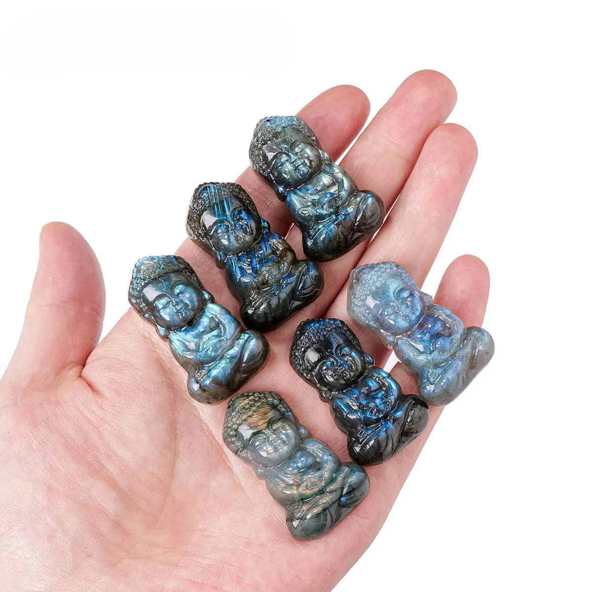 Labradorite baby buddha statue crystal