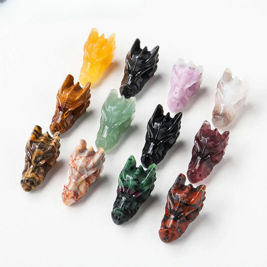 Crystal Dragon Head Sculpture