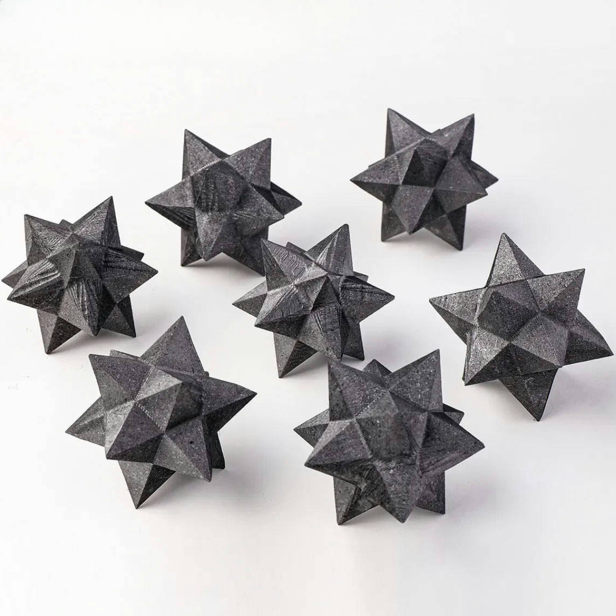 Shungite Merkaba crystal carving