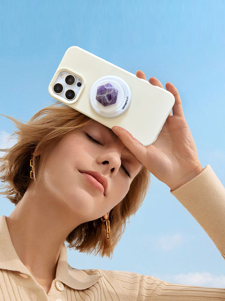 Hexagram symbol on phone grip stand – spiritual protection & balance