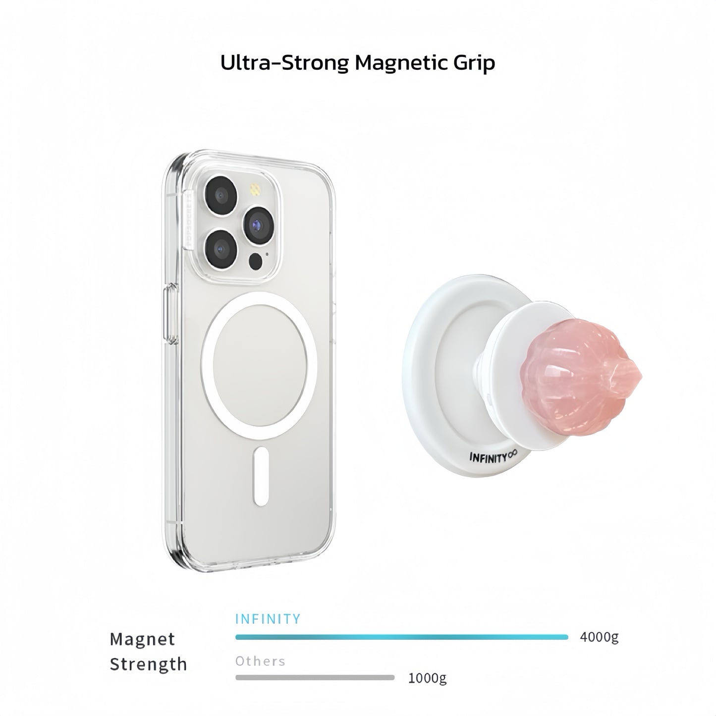 pumpkin rose quartz phone grip