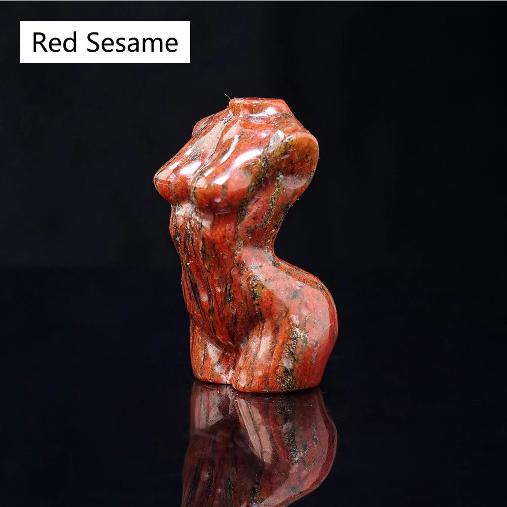 Natural Crystal Female Model Statue