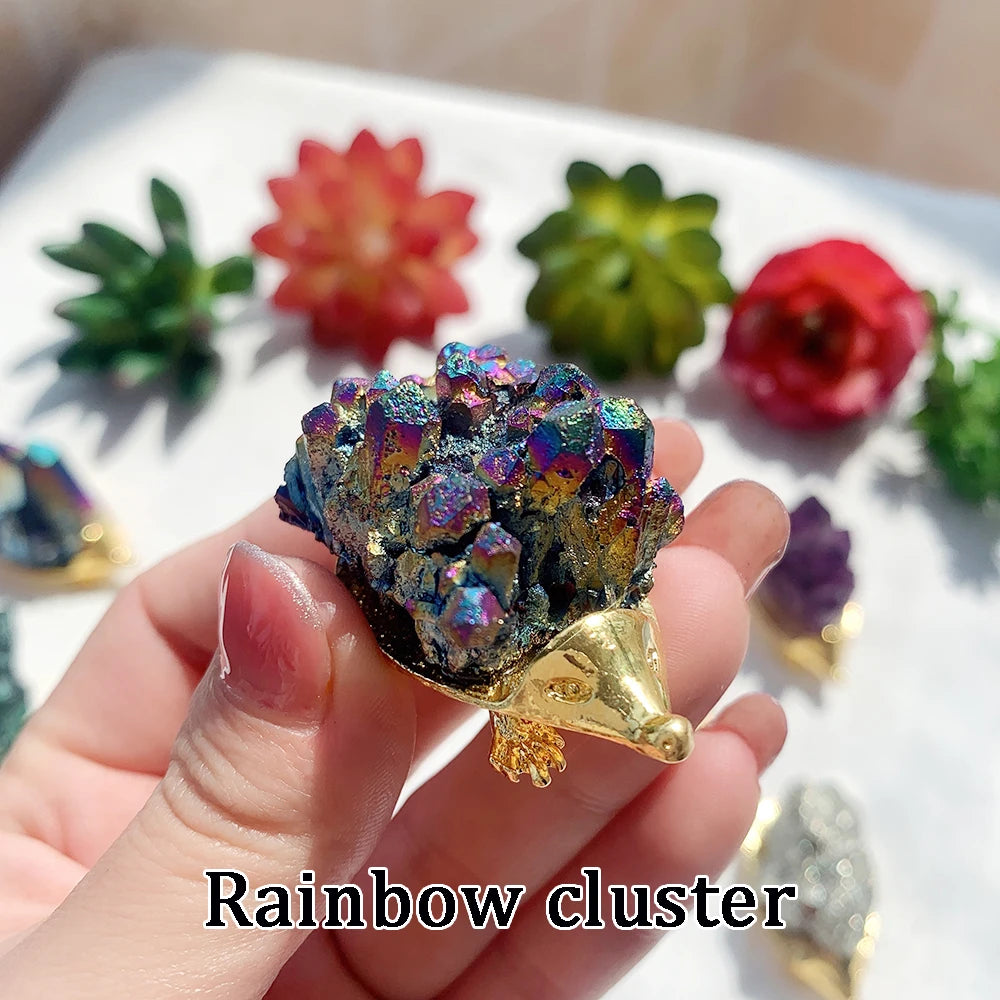 Crystal hedgehog sculpture gift idea