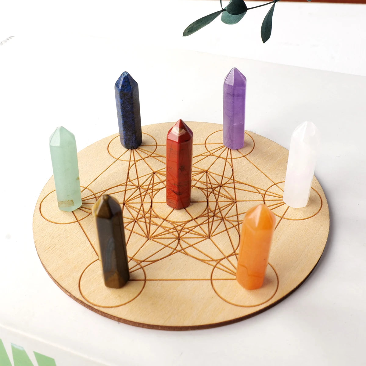 7 Chakra Crystal Column for Spiritual Growth