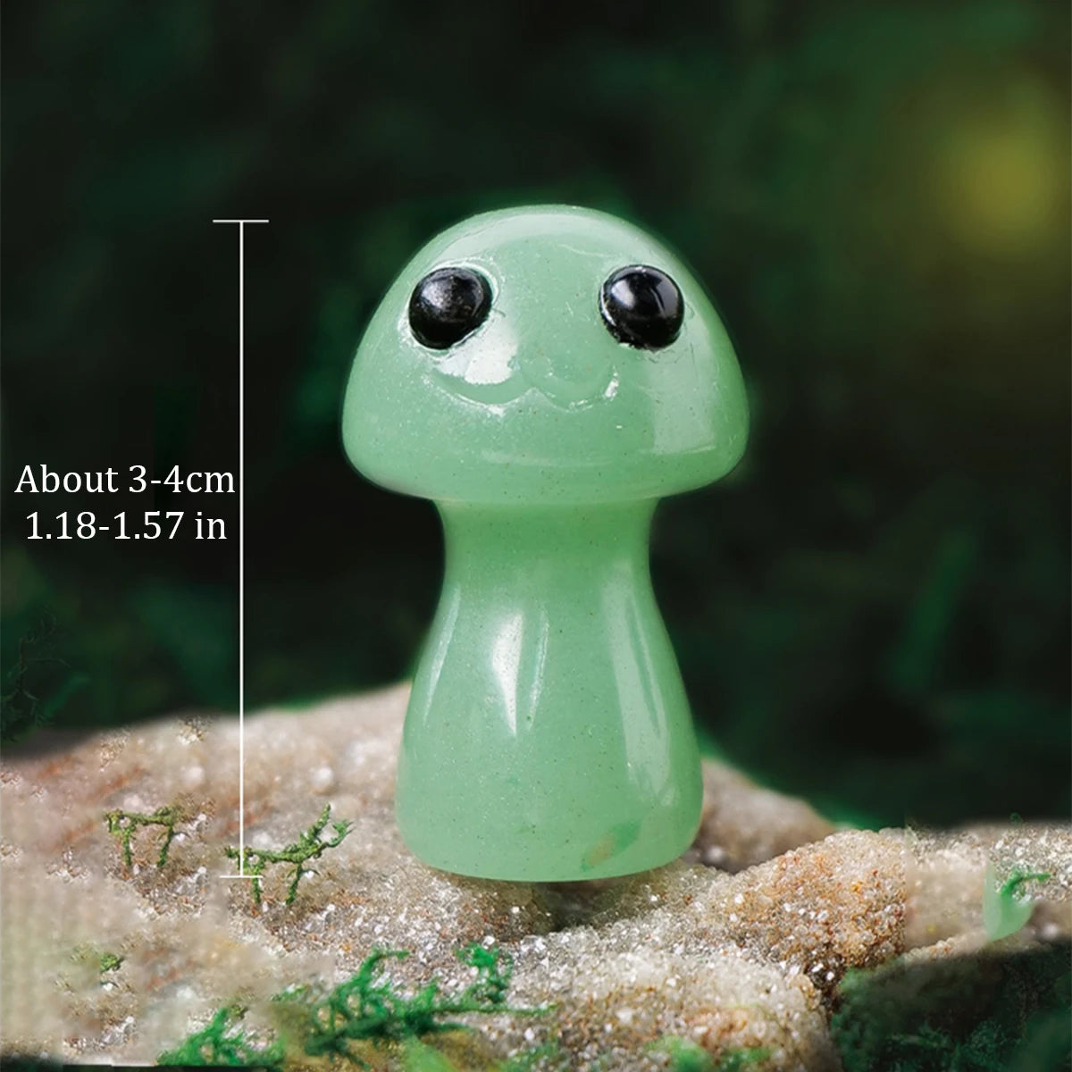 Natural stone mushroom figurine
