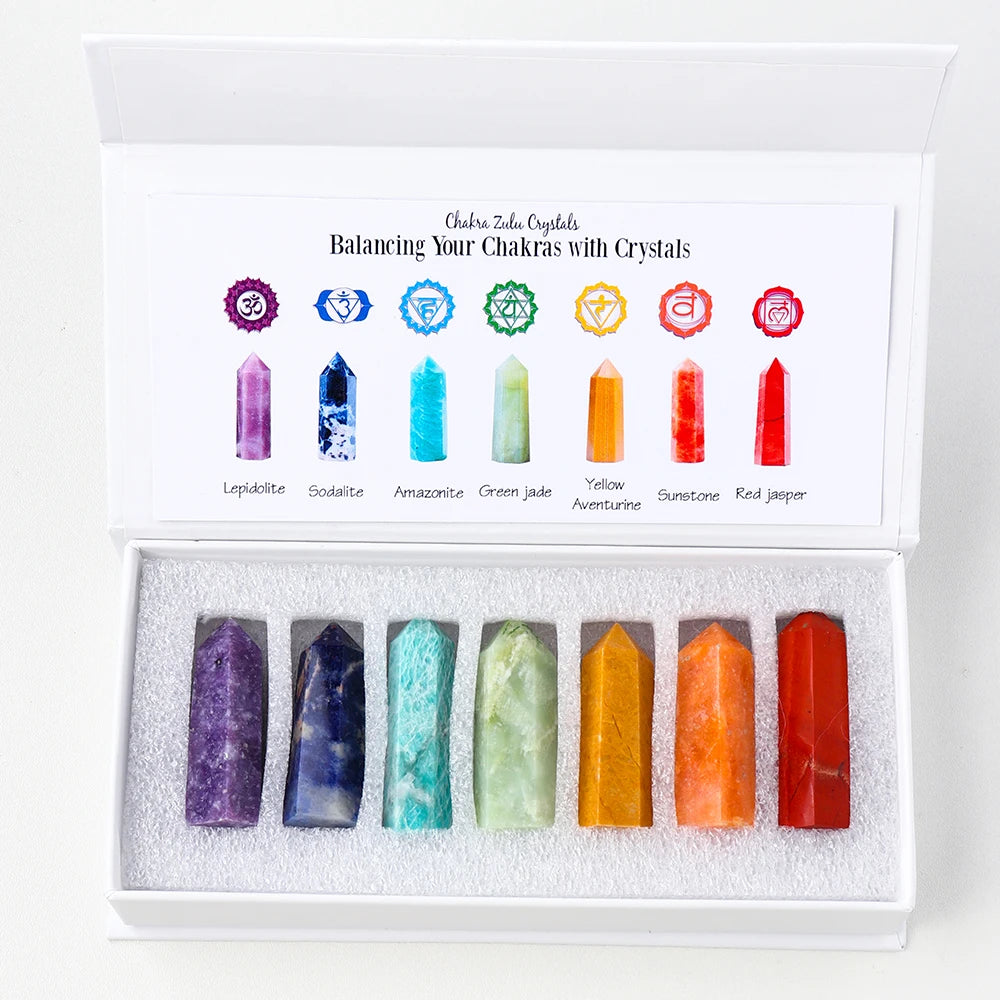 Chakra Energy Healing Wand with Chakra Colors