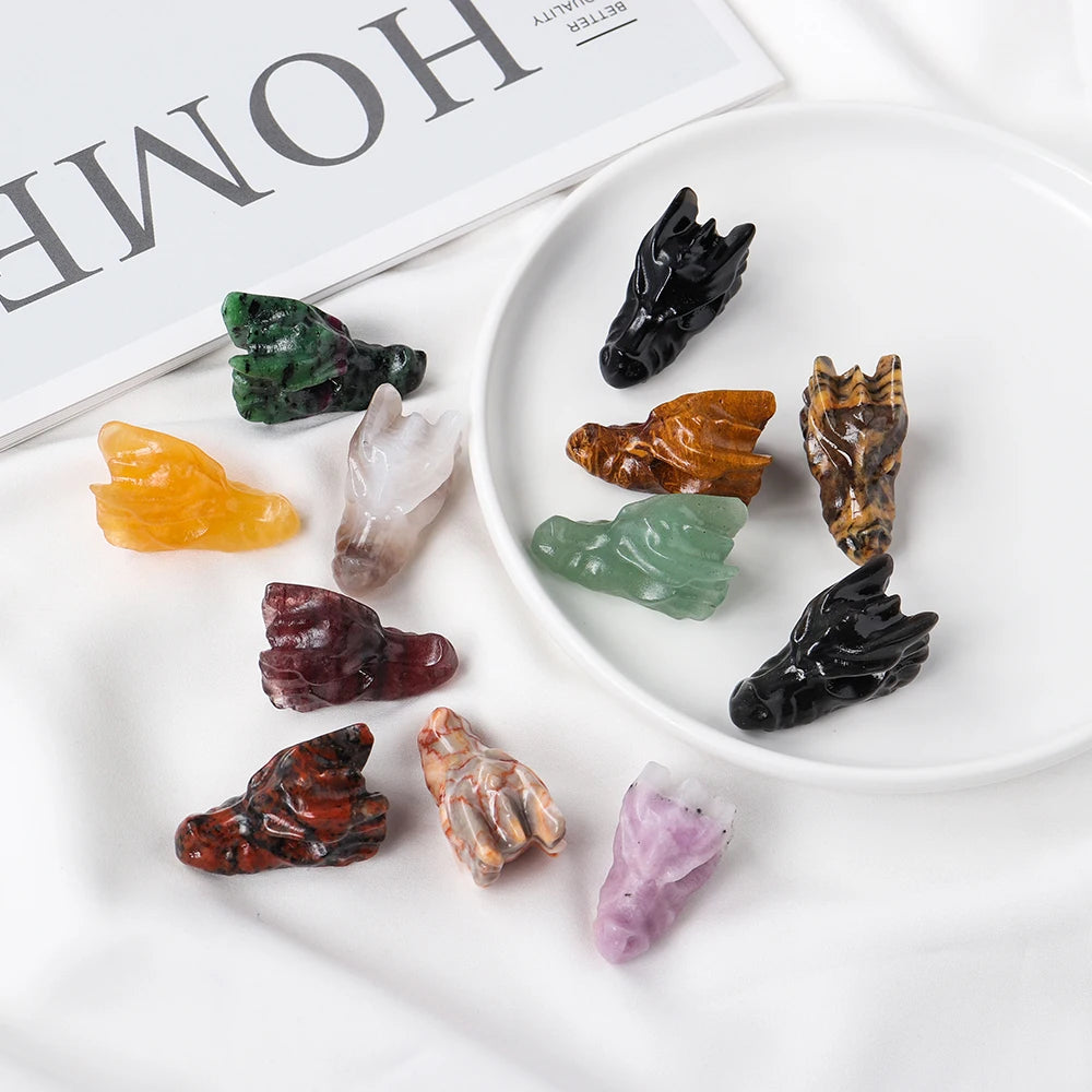 Chinese Dragon Head Figurine