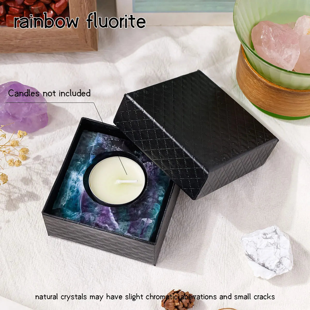 Hand-Carved Crystal Candle Holder