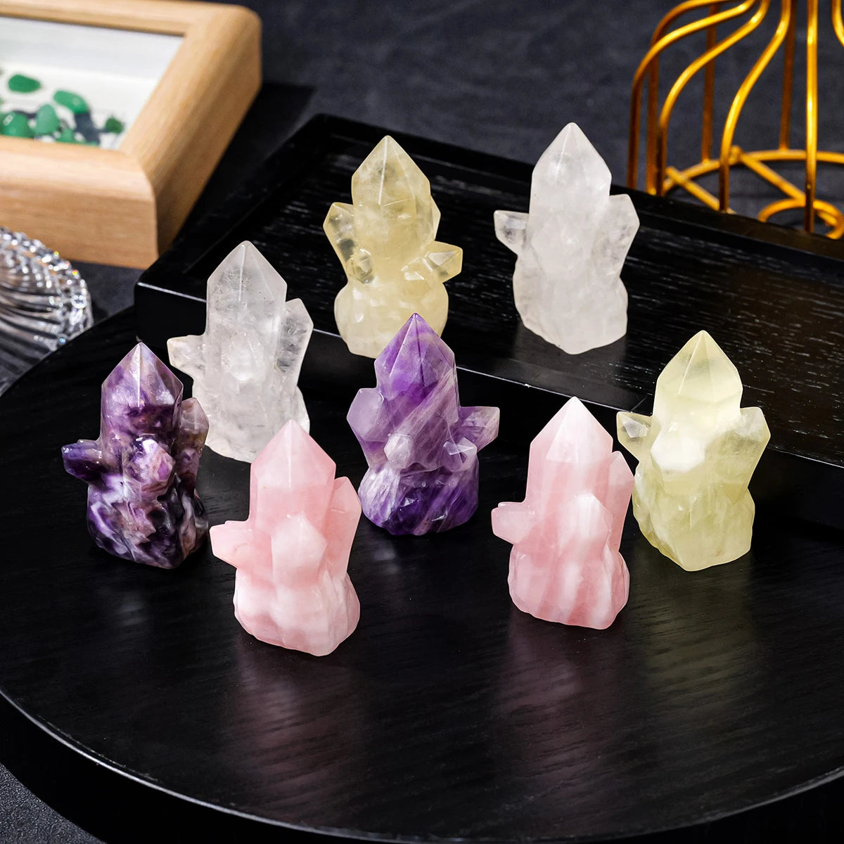 Citrine cluster for energy and abundance