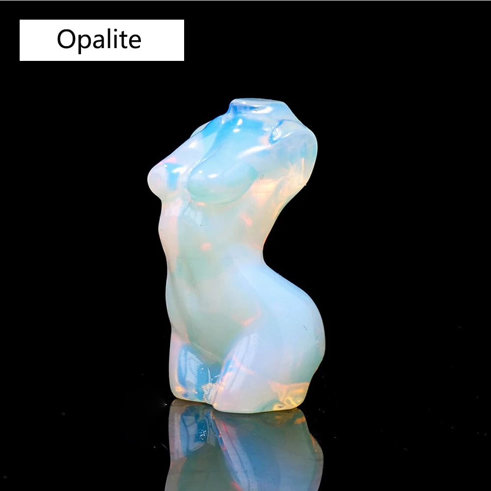 Natural Crystal Female Model Statue