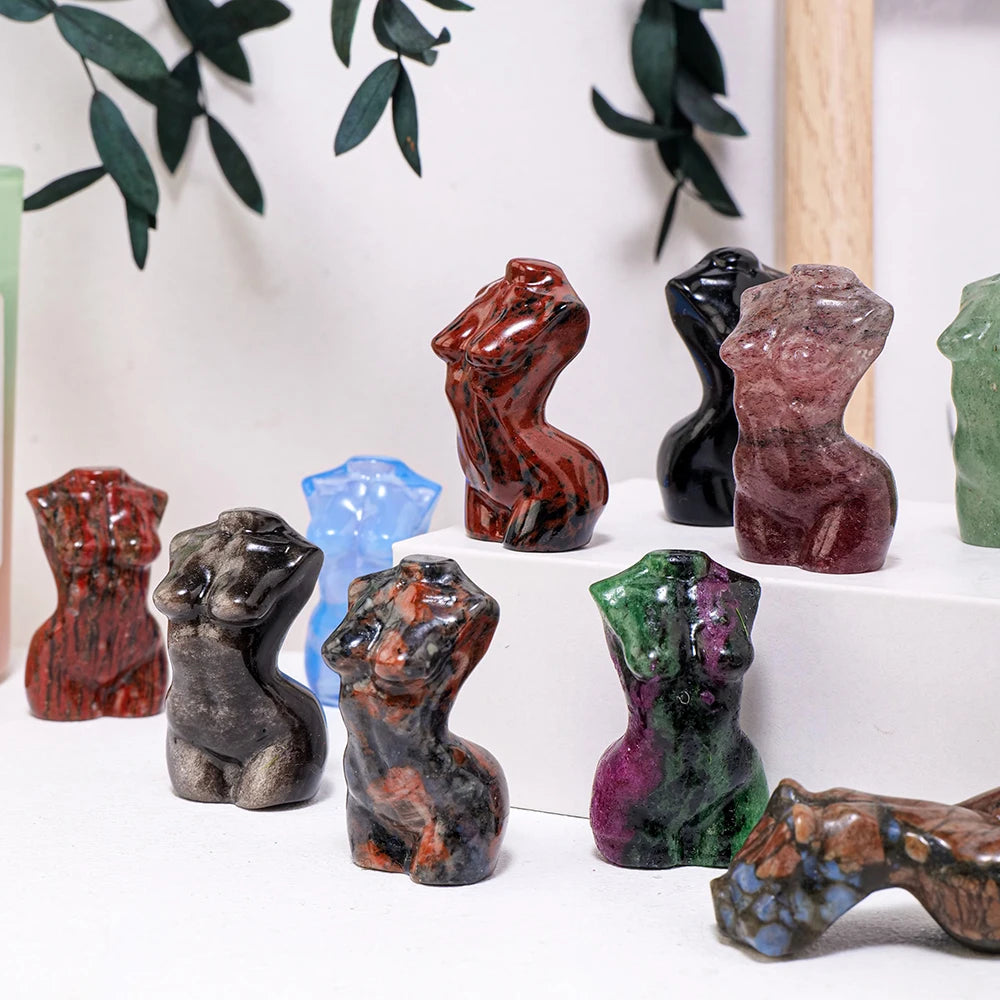 Greek goddess-inspired female crystal figurine