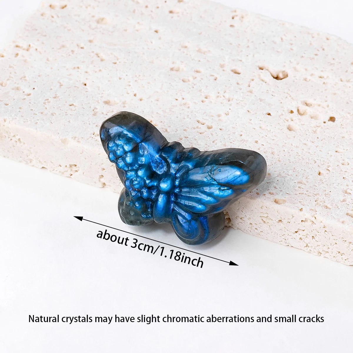 labradorite butterfly carving crystal