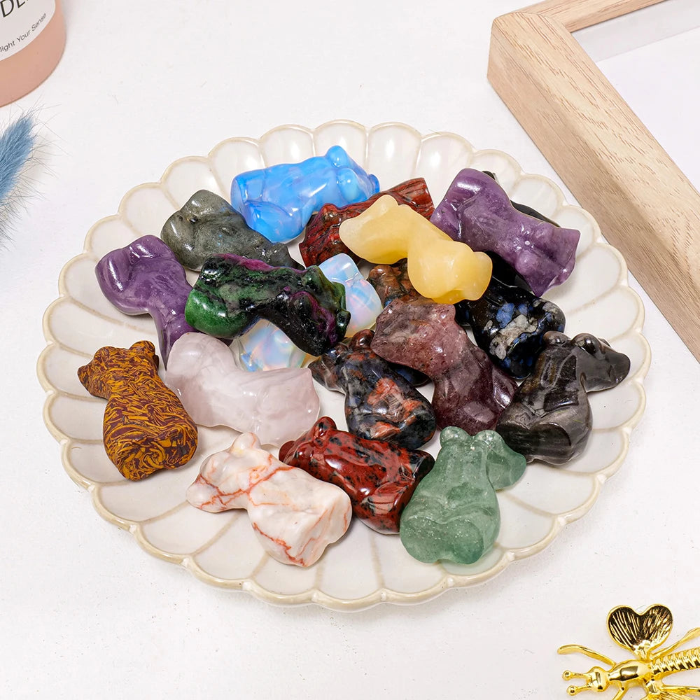 Feminine energy crystal statue