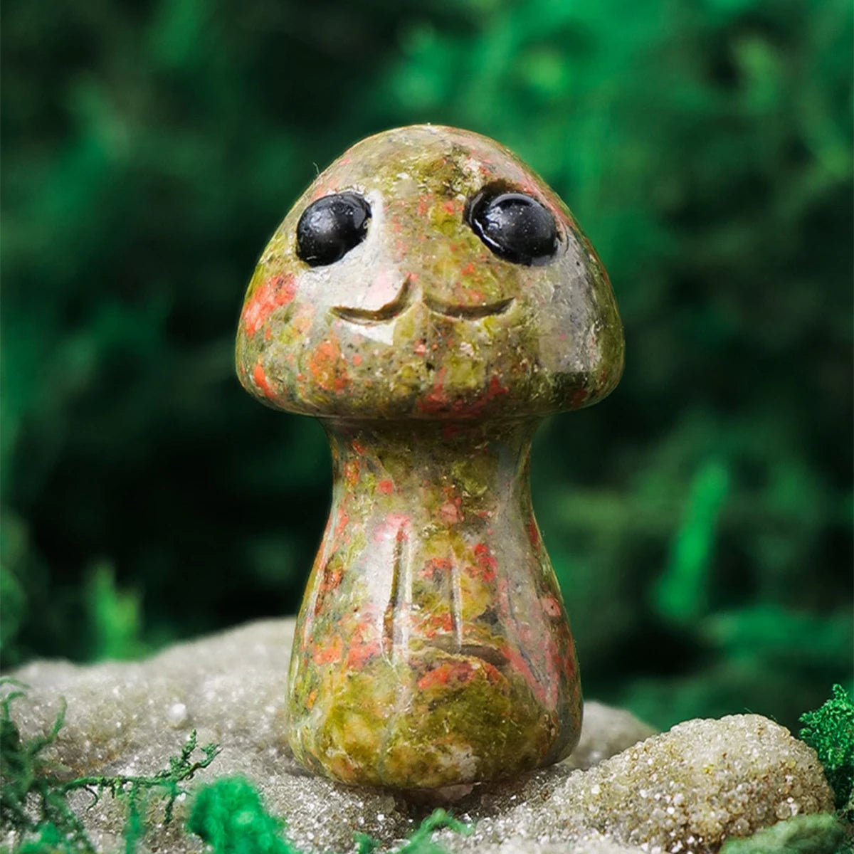 Mellow mushroom stone art