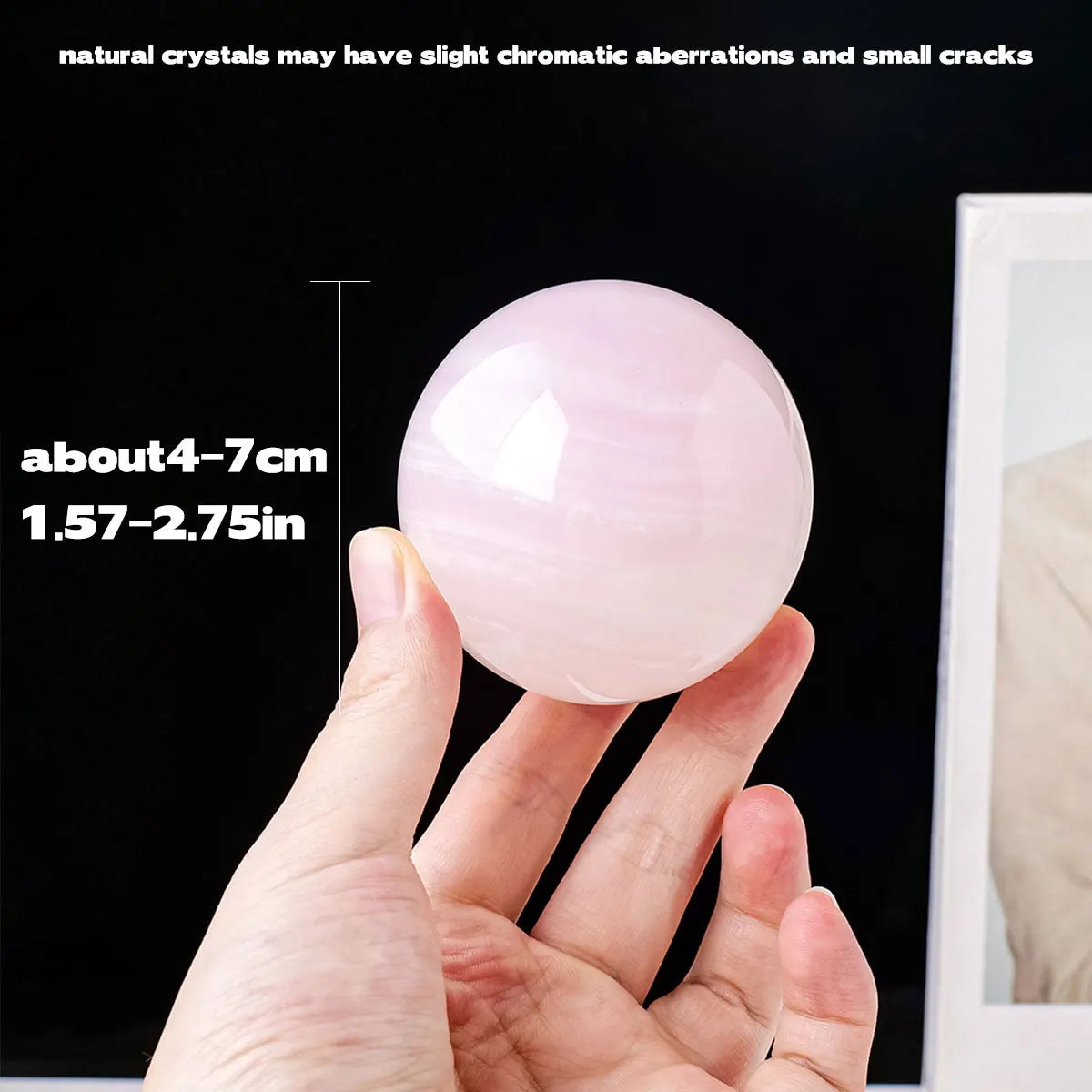 Rose Quartz Crystal Sphere – detail
