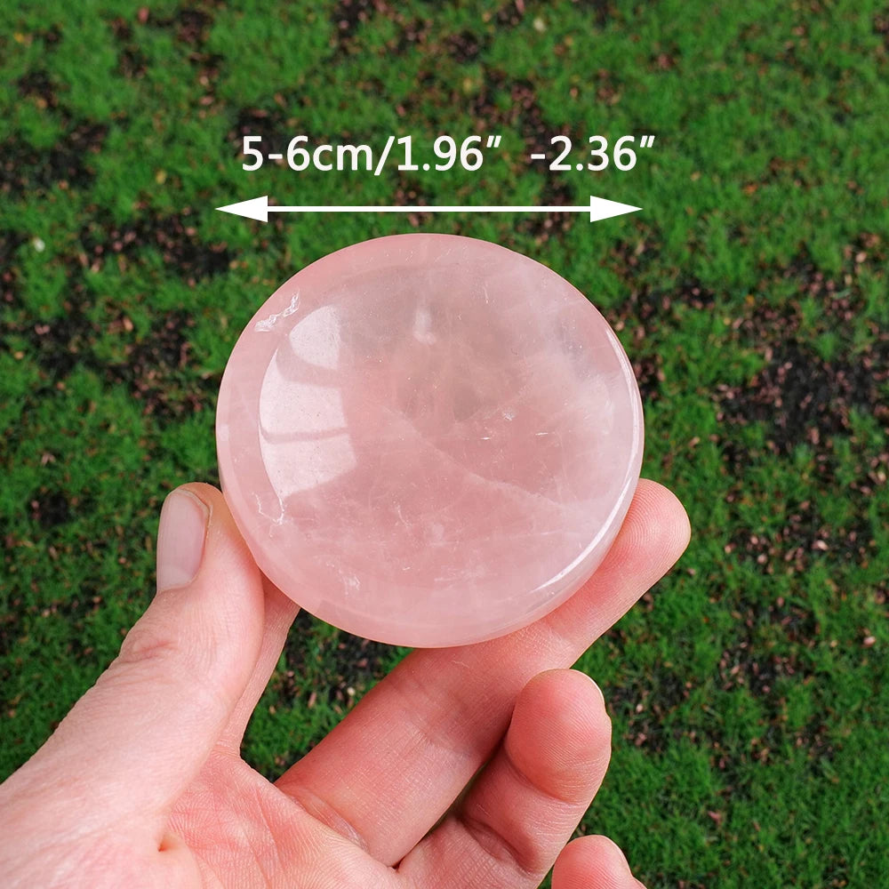 Natural rose quartz bowl – elegant crystal container for jewelry or small stones
