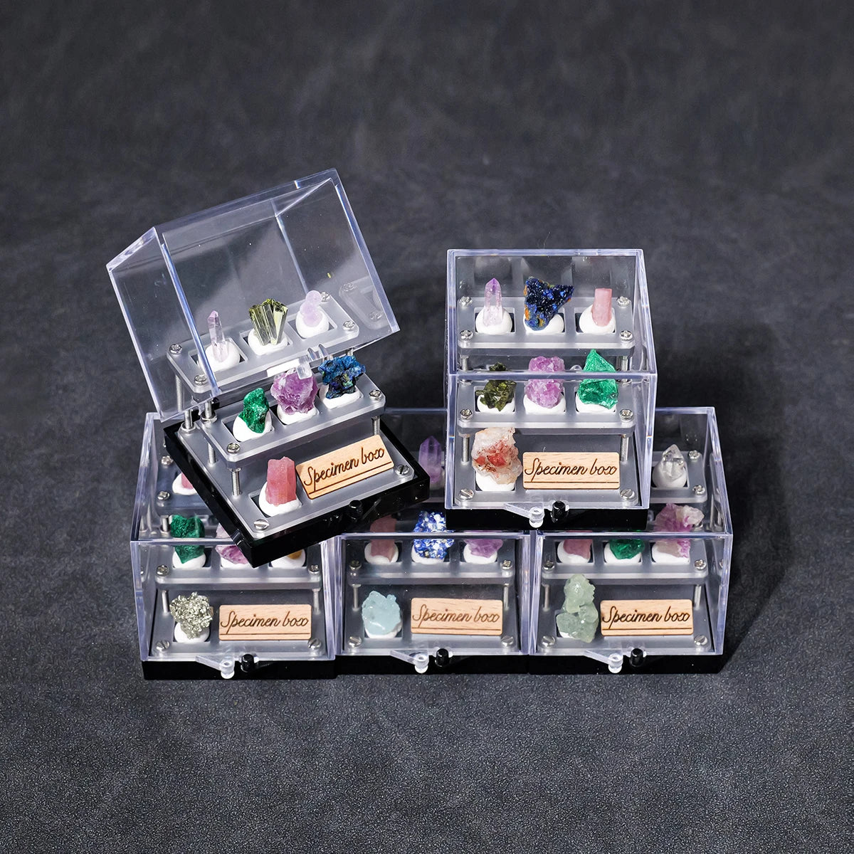 Specimen zero inspired raw mineral box