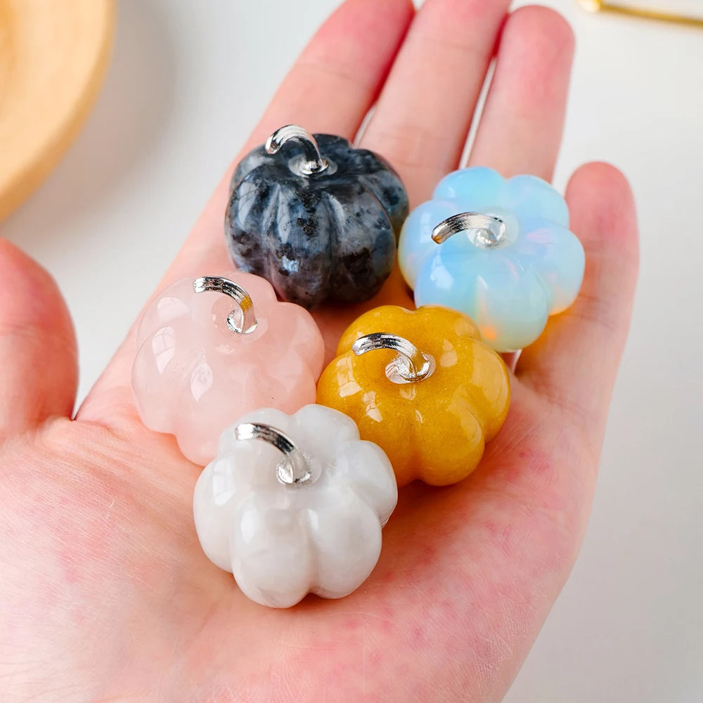 Fall-themed gemstone pumpkin carving