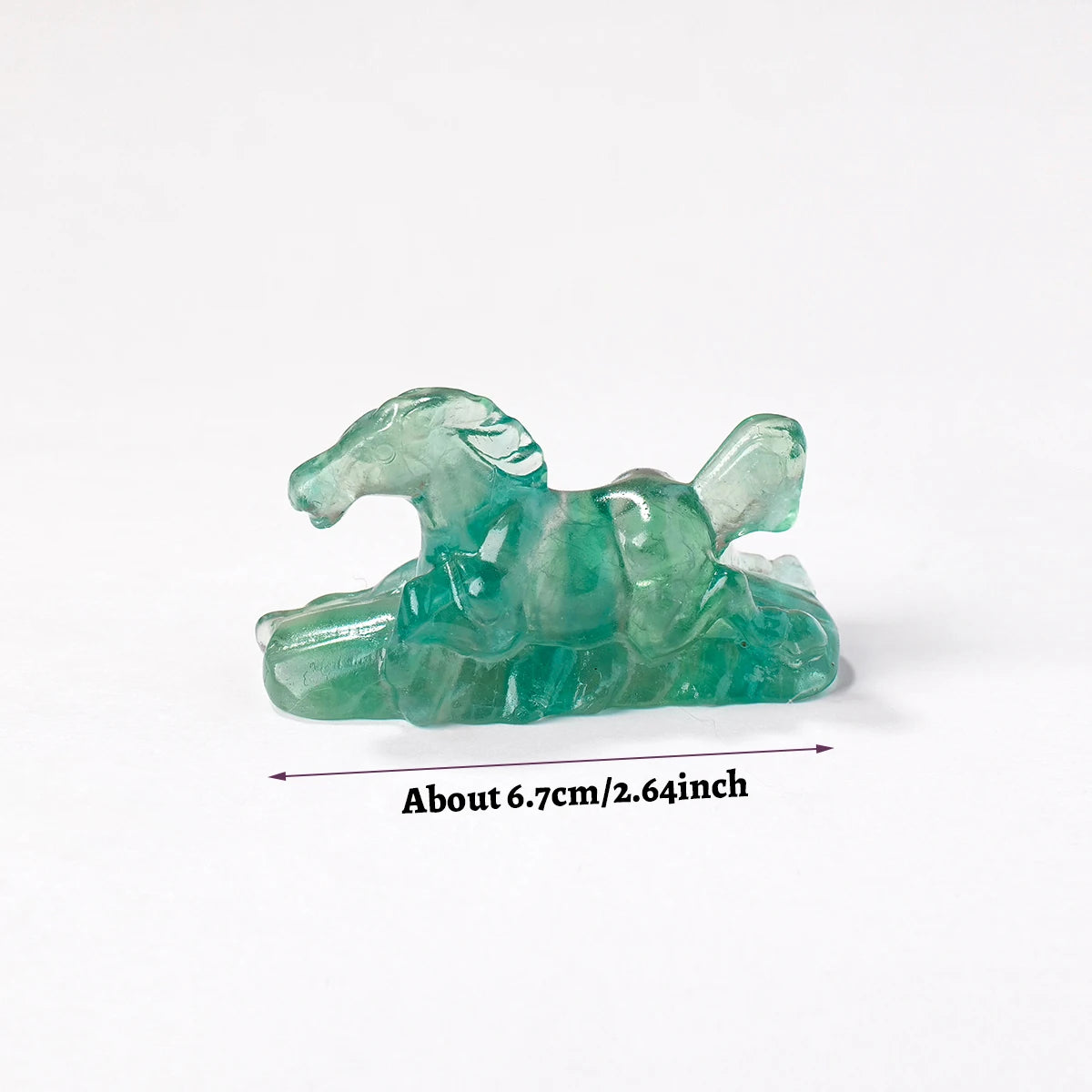 Fluorite horse for healing and clarity
