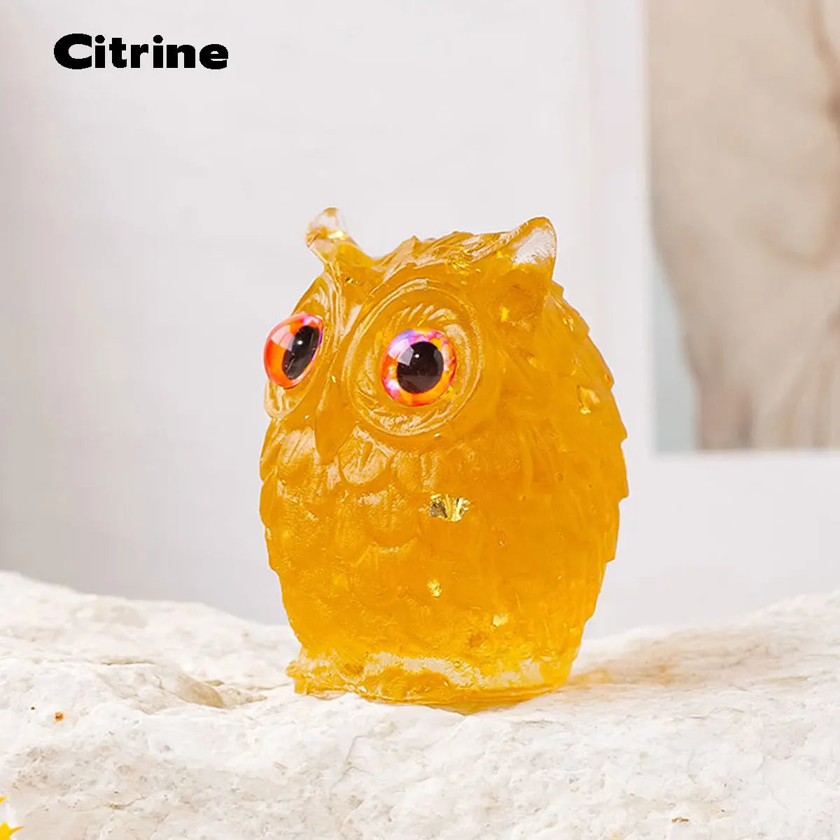 citrine owl crystal