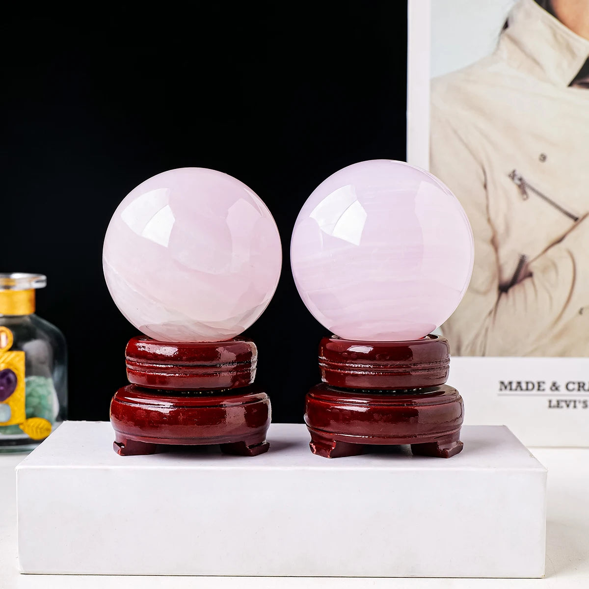 Rose Quartz Crystal Sphere – Natural Love Stone for Emotional Healing and Heart Chakra Energy