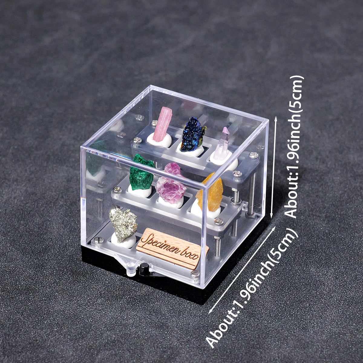 Natural crystal and mineral specimen set